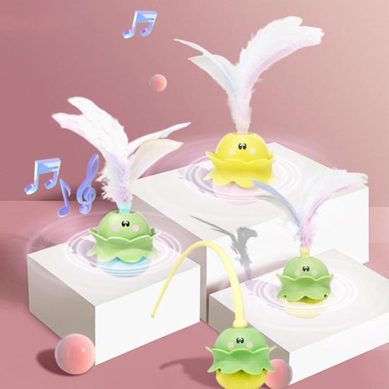 Интерактивная игрушка для кошек Автоматически вращающаяся электрическая игрушка для котят Перезаряжаемые игрушки для игры в помещении и на улице для снятия тревоги