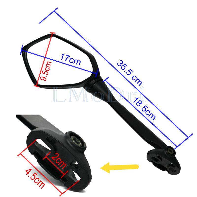 LMoDri Racing Motorcycle Mirrors Sport Bike Scooter Rear View Mirror For Honda CBR F4 HYOSUNG GT Kawasaki Ninja Long Rod