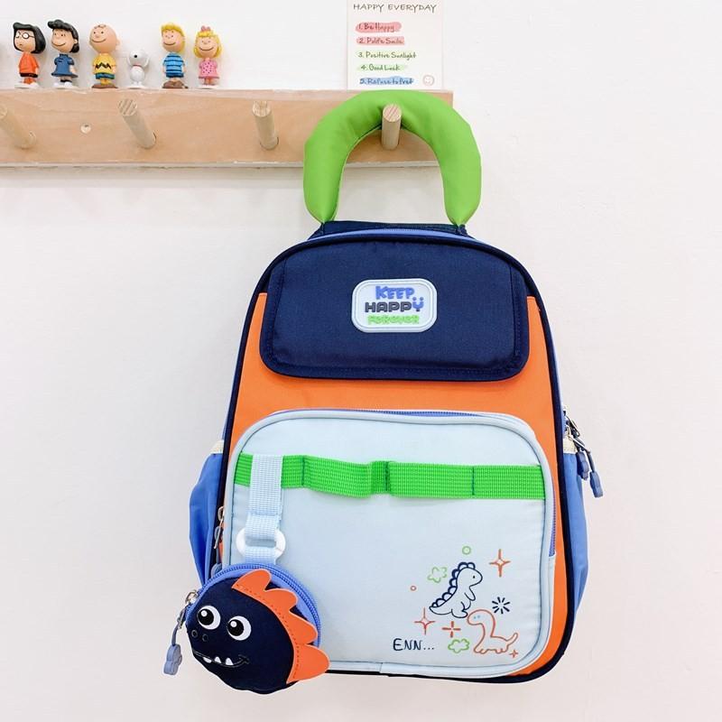 Backpack Blocked Color Kindergarten Backpack Casual Kids Lightweight Schoolbag