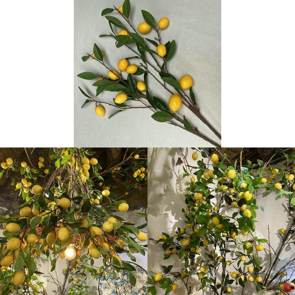 Lemon Artificial Fruit Branch Foam For Photography And Staging Decoration Props