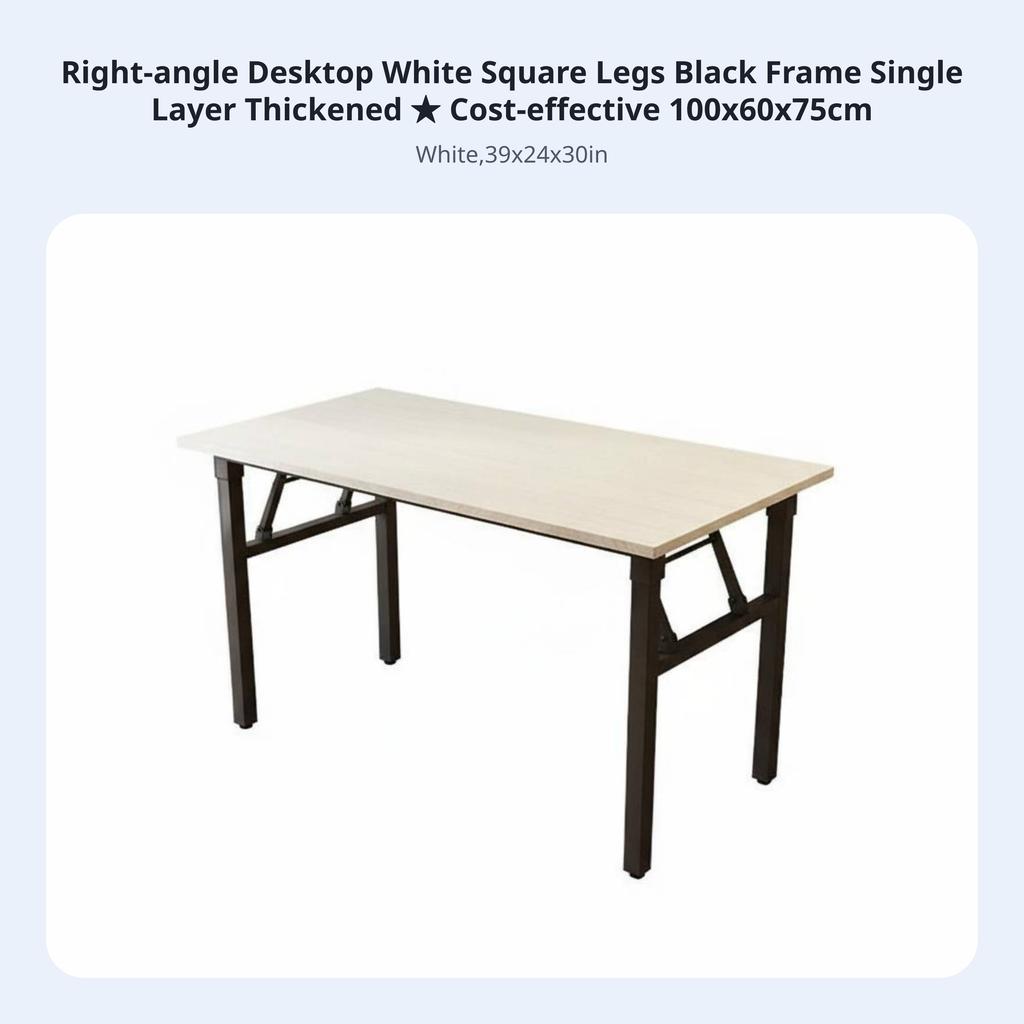 Foldable Rectangular Desk Foldable Design Foldable Desk Space-Saving Versatile for Home Office Workers, Study Room
