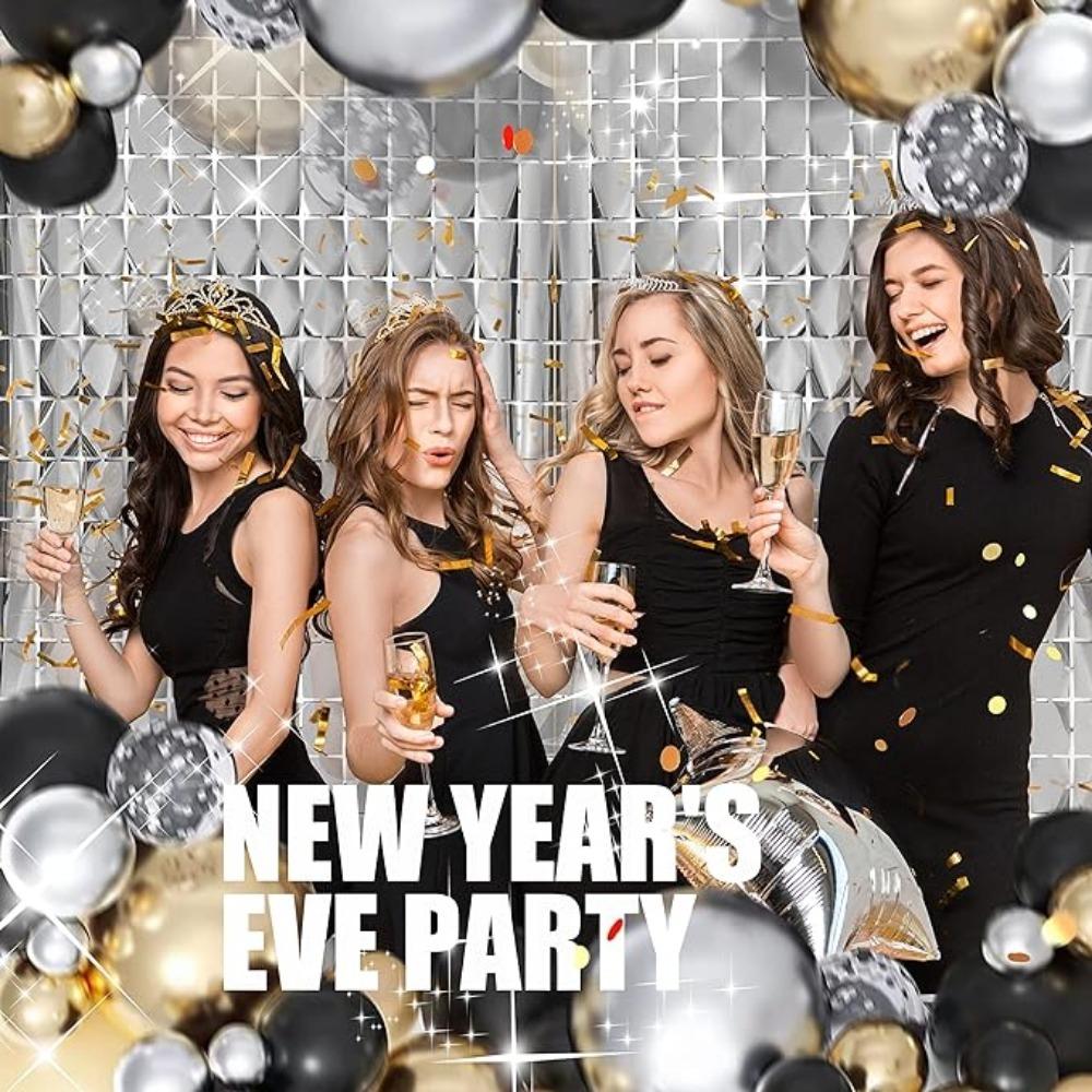 100x200 см фон-лента мерцающий настенный фон, квадратный фон занавес 2 шт для украшения вечеринки