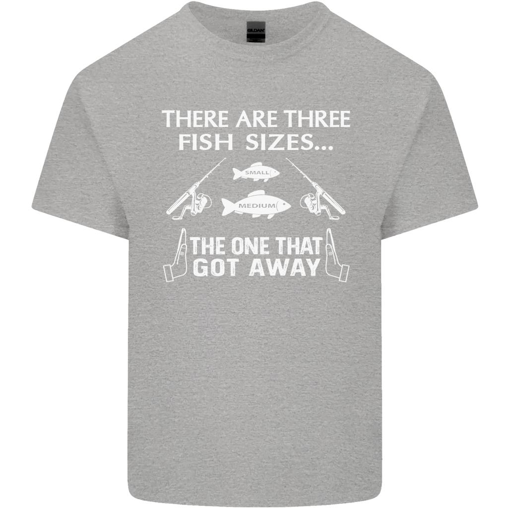 There Are Three Fish Sizes Funny Fishing Unisexs Light Cotton TShirt