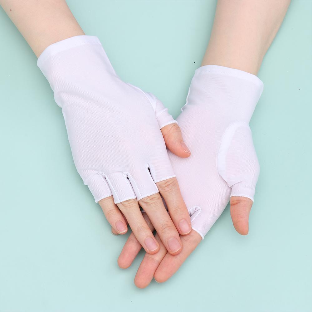 Tight Thin Short Summer Mittens Half Finger Gloves Sun Protection Sports/Driving/Biking