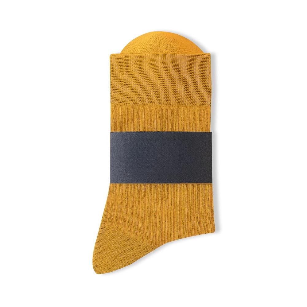 Мужские осенне-зимние повседневные полосатые носки-гольфы из чистого хлопка, дезодорирующие, впитывающие пот, дышащие, не скатывающиеся