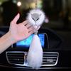 Автомобильный кулон Лисий мех Набор с кристаллами и бриллиантами Высококлассный женский подвеска на зеркало заднего вида Аксессуары для салона Подарок на день рождения Друзьям