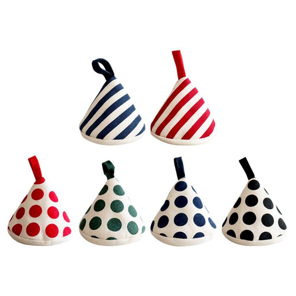 Тканевый чехол для кастрюли, предотвращающий ожоги, треугольная шляпа, хлопковый держатель для кастрюли, защита для рук, ручка для кастрюли, кухня