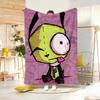 2D Рисованное Мультяшное Одеяло I-Invader Zim Легкое 240 г Фланелевое Мягкое Для Кожи Для Охлаждения Летом