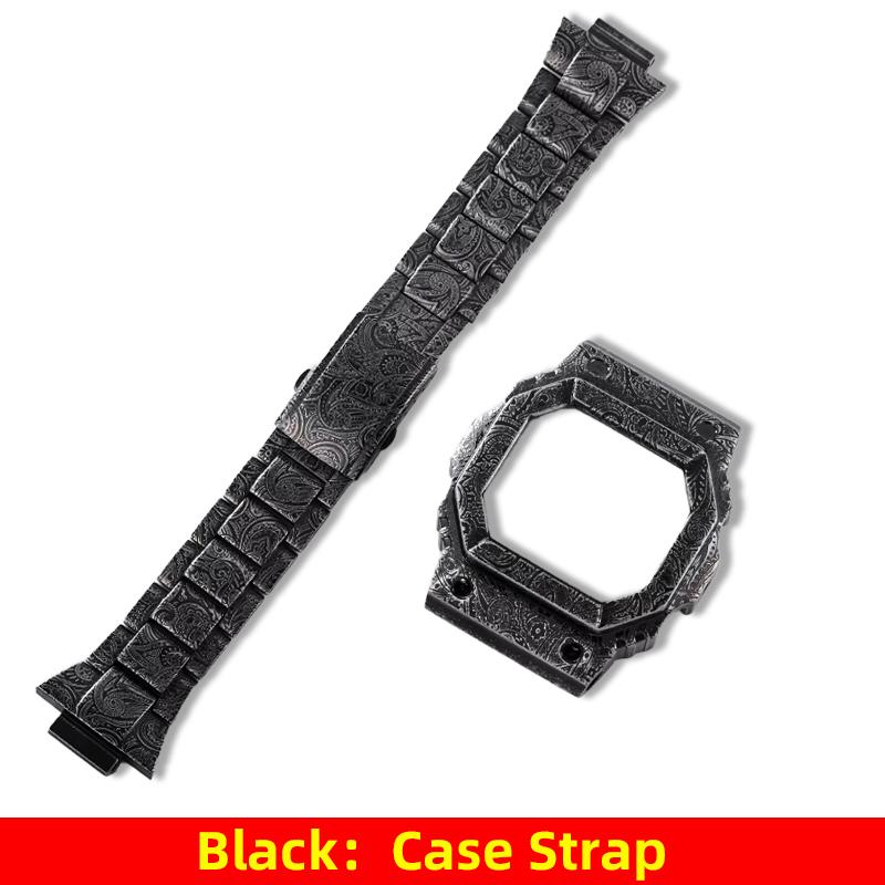 GX56 GX56BB Металлический корпус Ремешок Мод-комплект Для G-SHOCK Casio GX-56 GXW-56BB Безель из нержавеющей стали Ремешок gx56 ретро Узор Пейсли набор