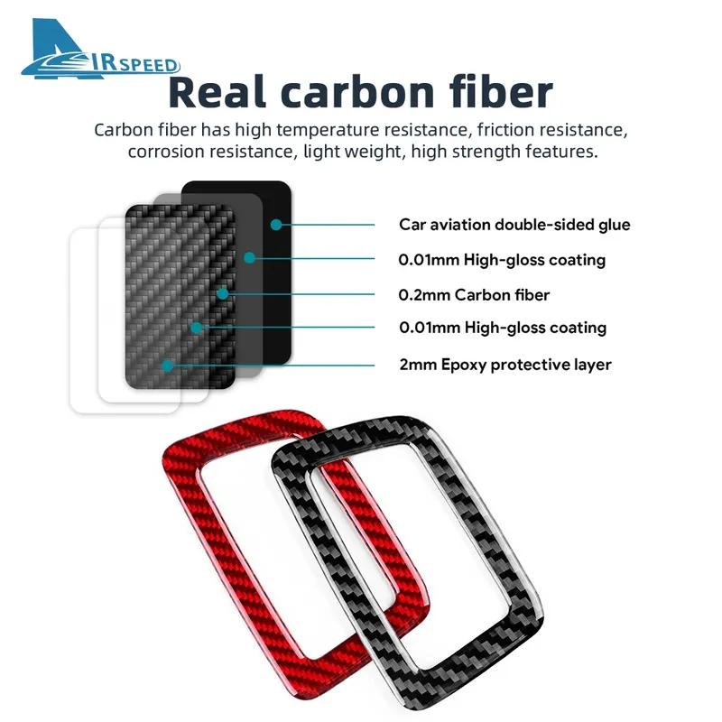Real Soft Carbon Fiber Sticker For Honda Accord 2013 2014 2015 2016 2017 LHD Car Dashboard Side Air Outlet Frame Interior Trim