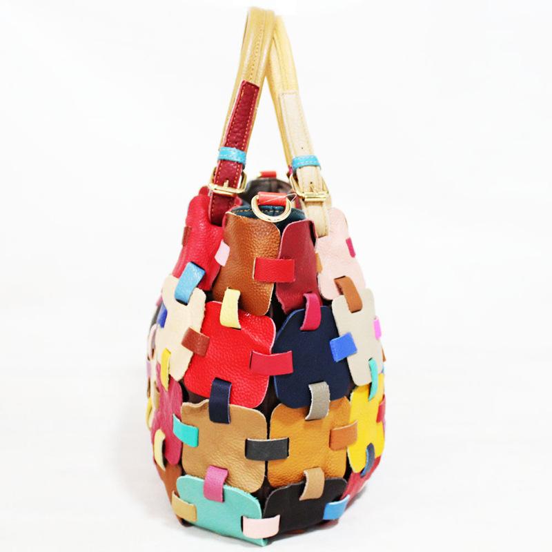 Женская сумка Ladybag, кожаная переносная сумка-мессенджер, большая сумка, ветрозащитная цветная сумка