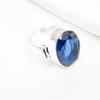 Blue Sapphire Ring, Handmade Gemstone Ring, 925 Solid Sterling Silver Ring Antique Jewelry, For Engagement Gift