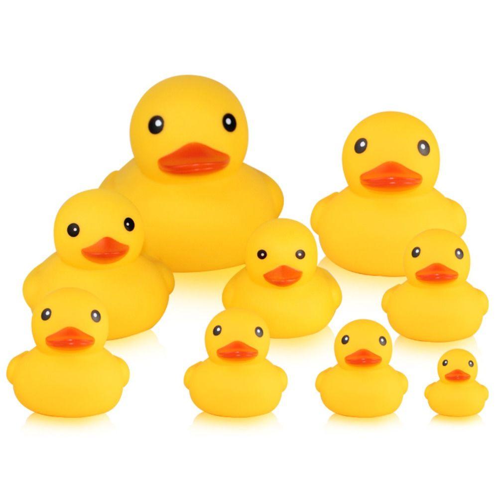 Float Yellow Duck Baby Bath Toys with Squeeze Sound Little Yellow Duck Water Toy Fun Gifts