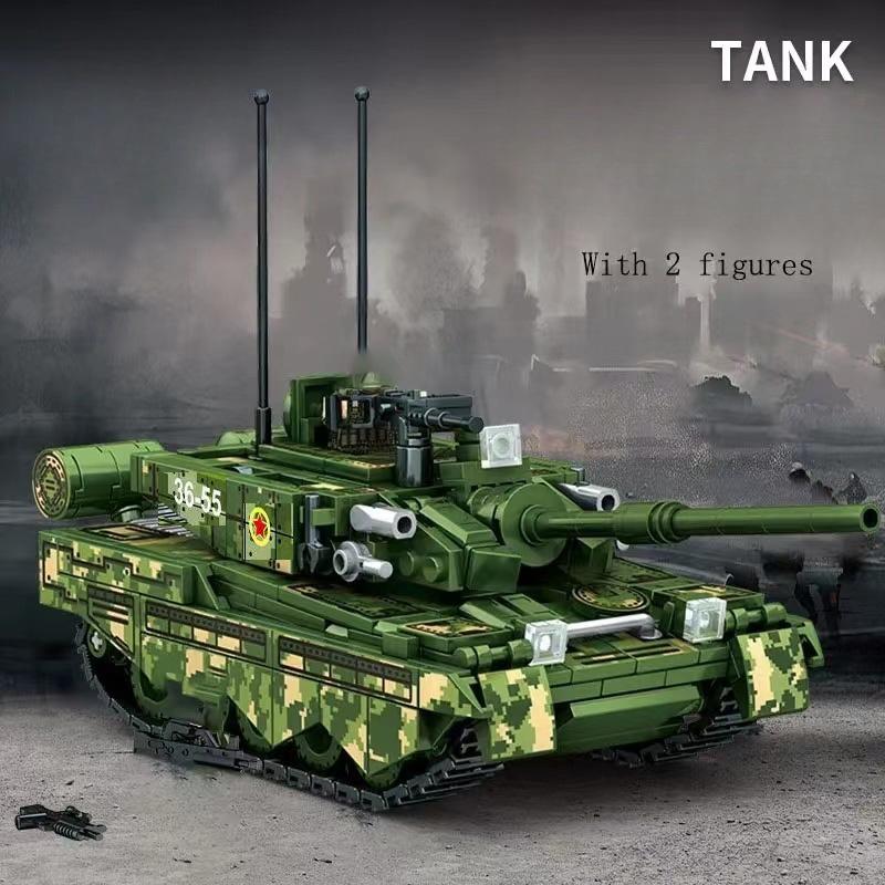 MOC 99A Основной боевой танк Военный Challenger Leopard Panther Тяжелый солдат Строительные блоки Модель Кирпичи Армия Игрушки для детей