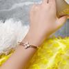 316L Stainless Steel Zircon Flowers Personality Bracelet Korean Version Simple Ladies Bracelet Jewelry Accessories Gift