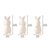 3PCS Minimalist Rabbit Figurines, Nordic Style Abstract Animal Sculpture for Home Shelf Decor, Modern Easter & Spring