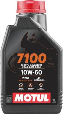 Motul 7100 4T 10W60 100% Синтетическое Моторное Масло для Мотоциклов, 1 л [Оригинал] 11118211