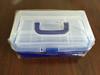 Extra Large Transparent Plastic Toolbox with Three Layers - Artist & Electrician Portable Folding Storage Box