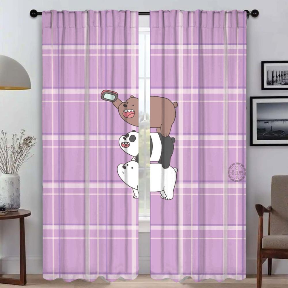 Домашний интерьер Шторы 2 шт. Милые голые украшения на Хэллоуин Шторы для спальни Оконные шторы для комнаты 2 панели Шторы для ребенка
