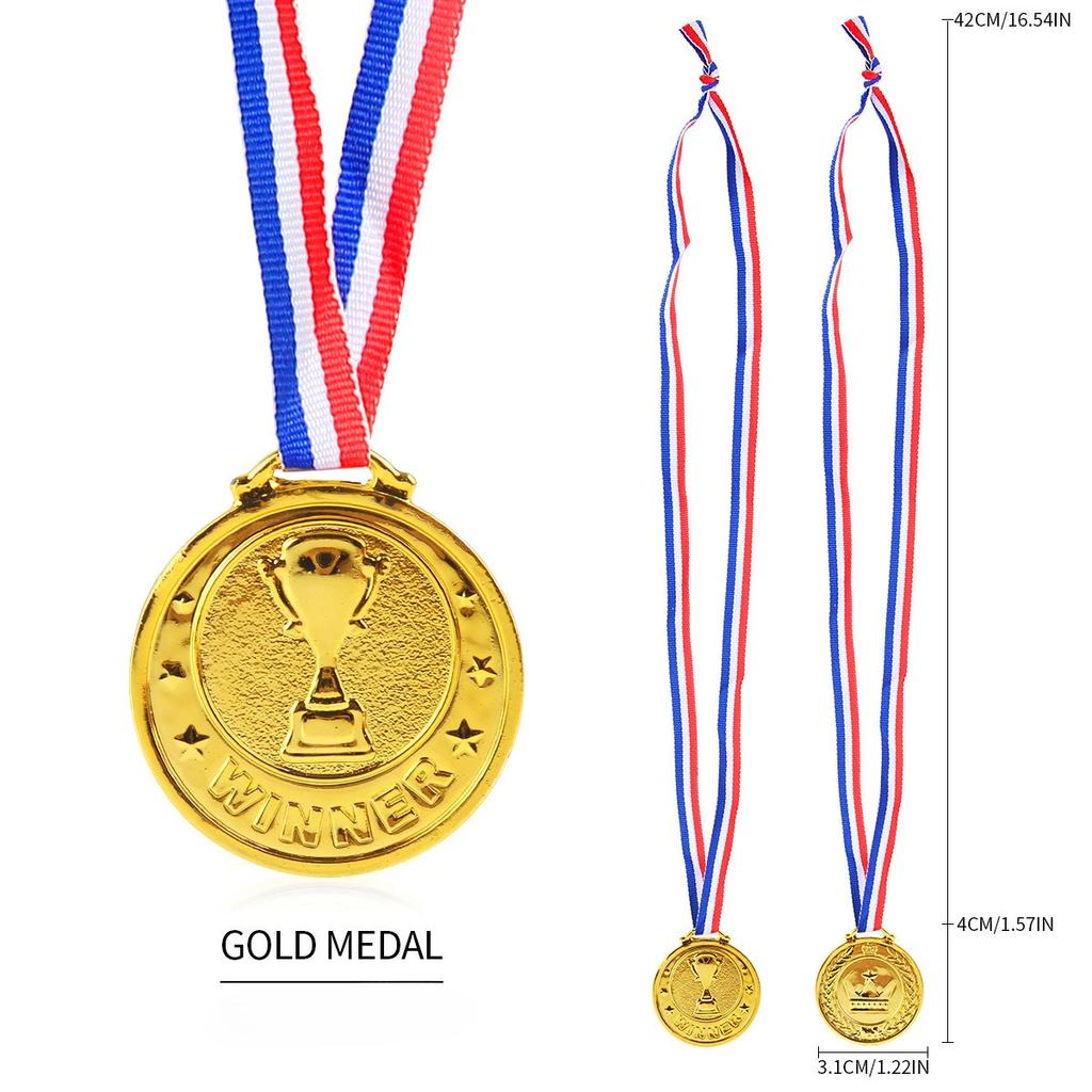 10pcs Gold Winner Award Medals for Kids Party Favors Sports Prize Soccer Football Game Toys Pinata Filler Gift Children Birthday