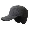 Outdoor Middle-Aged and Elderly Cap Men's Winter Warm Baseball Cap Dad Cotton Cap Ear Protection Peak Cap
