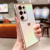 Гальваническое покрытие Шелковый узор Любовь Подходит для Samsung S25 Ultra Apple IPhone 16 Градиентный чехол для телефона Защитный чехол
