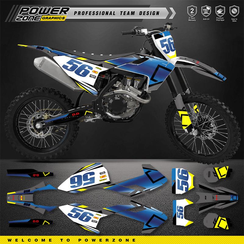 PowerZone Индивидуальные командные графические наклейки на фон Для Husqvarna Наклейки 2016-18 TC FC TX FX FS 2017-19 TE FE 125-450cc