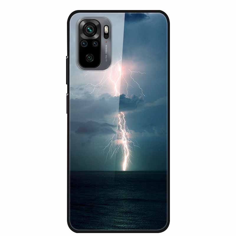 Закаленное Стекло Чехол для Redmi Note 10 Pro Чехол Жесткий Чехол для Xiaomi Redmi Note10 5G Чехол для Телефона Note10 Pro Fundas Бампер из ТПУ