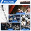 Mini Ratchet Wrench Set Chrome Vanadium Steel 2 in 1 Flex Head Ratchet Wrench Reversible 1/4 Inch Drive Ratchet and Bit Driver