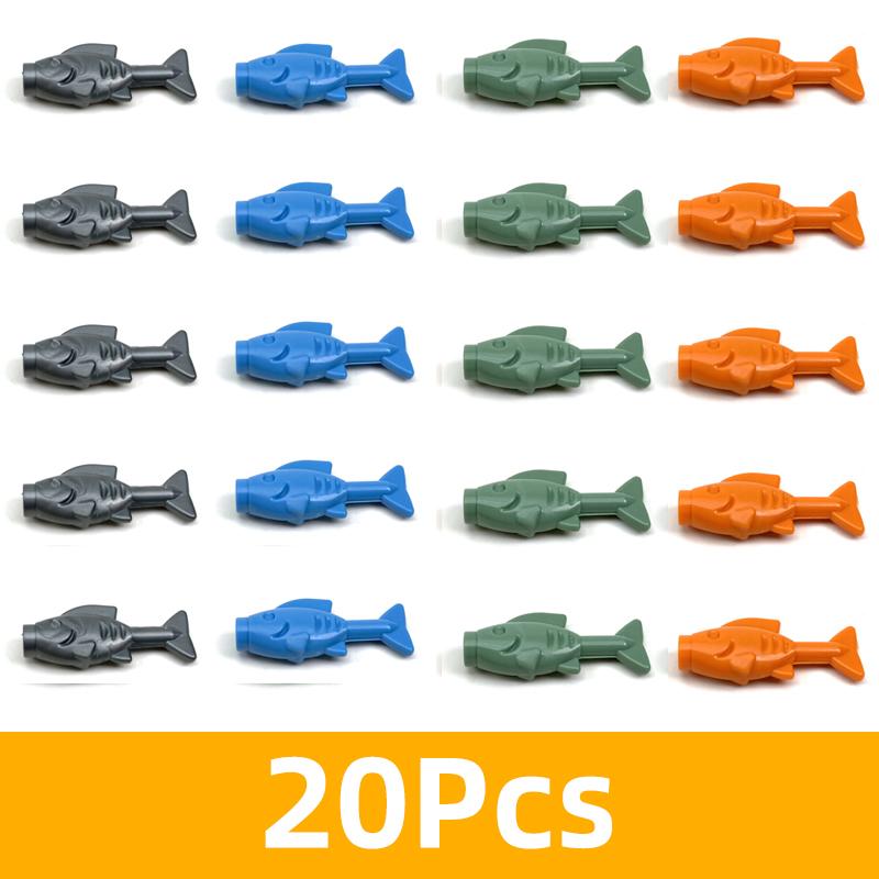 Творческие строительные блоки MOC City Scene Fish Tank LivingRoom Interior Decoration Собранные своими руками Рыба Рептилия Омар Скалолазание Домашнее животное