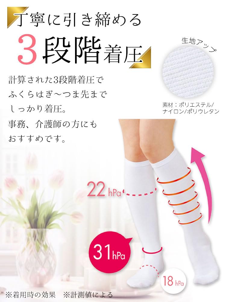 Компрессионные гольфы для детского сада для размера Белый 9000001A Медсестры, Медицинские, Офисные, Женские, 23-25, (Набор 5),