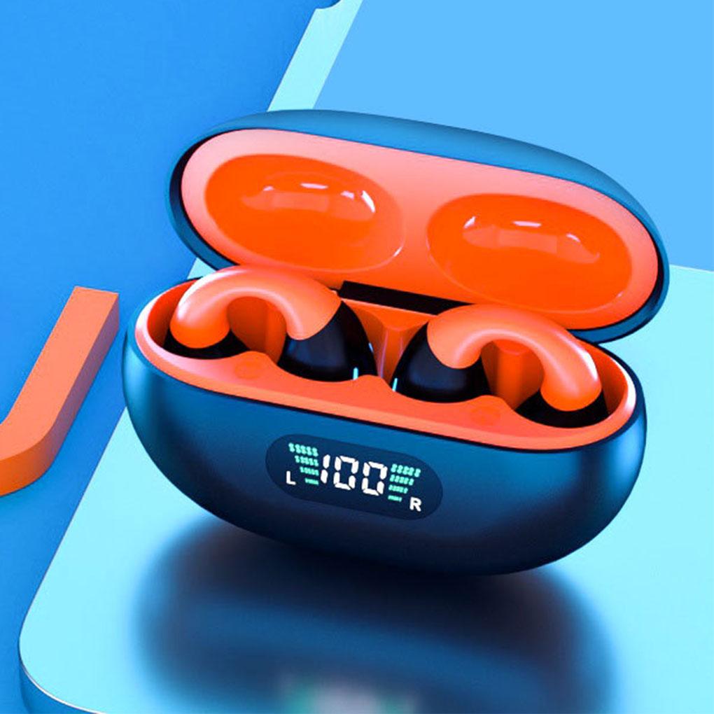 Open Ear Clip Earbuds ENC Wireless Bluetooth5.4 Headphone With Digital Display Waterproof Noise Cancelling Earphone With Mic