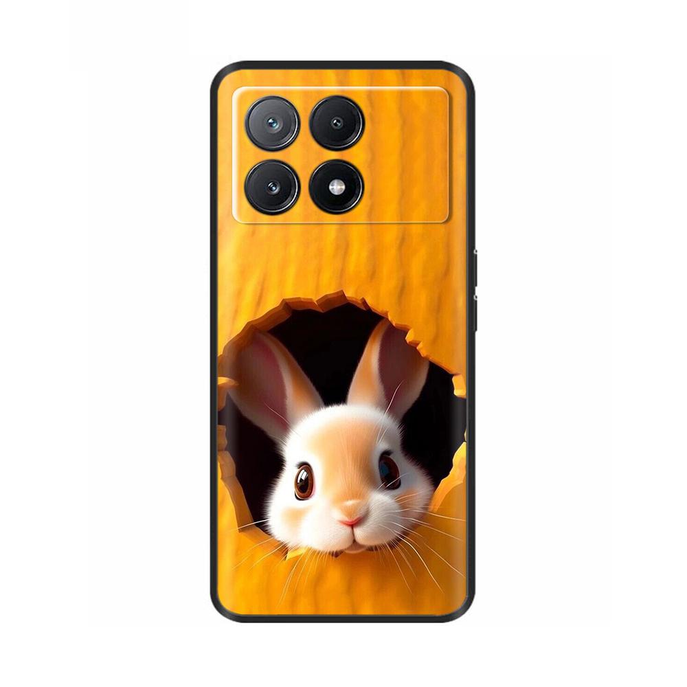 Чехол для Poco X6 Чехол для телефона Милый кот Coque Обложка для Xiaomi Poco X6 Pro Poco X 6 Pro X6Pro Pocox6 Pro 5G Жидкие силиконовые чехлы