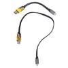 Двойной штекер Type C + USB на Type C кабель для синхронизации данных 2-в-1 кабель для быстрой зарядки 65 Вт мощность и 480 Мбит/с передача