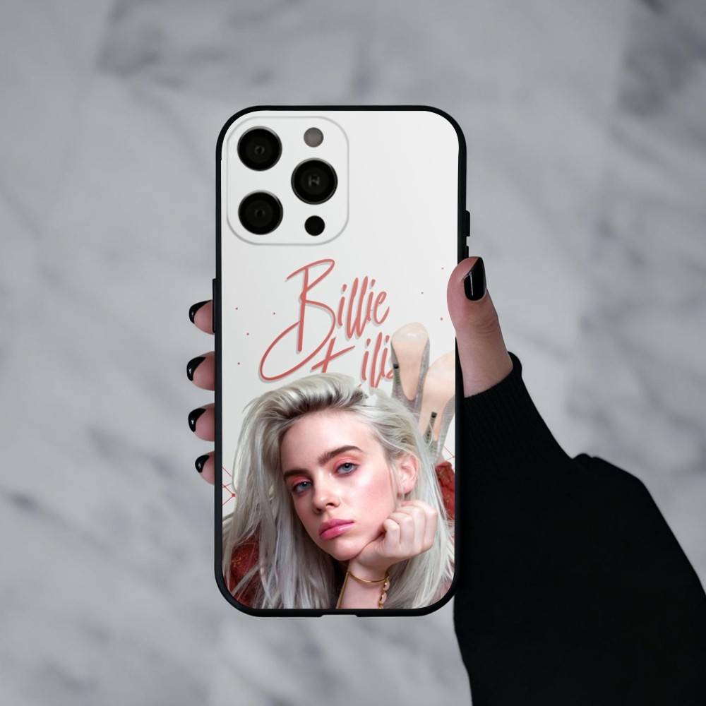 Чехол для телефона Singer B-Billie E-Eilish-H для iPhone 17pro,16,15,14,13,12,11 Plus,Pro Max,XS,Мягкий силиконовый черный чехол