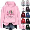 Women's Sweatshirt Sports Christmas Print Pullover Sweatshirt Hoodie Long Sleeve Top Casual Sweatshirt