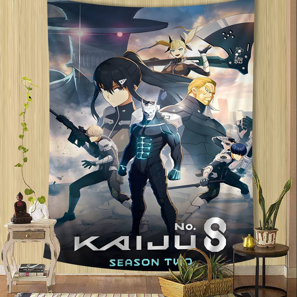 Аниме Kaiju No 8 Т-образный Бохо-гобелен для гостиной, дома, общежития, японский гобелен