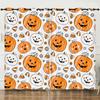 Halloween Pumpkin Digital Printing Curtains Blackout Curtain Punching Modern Minimalist Style