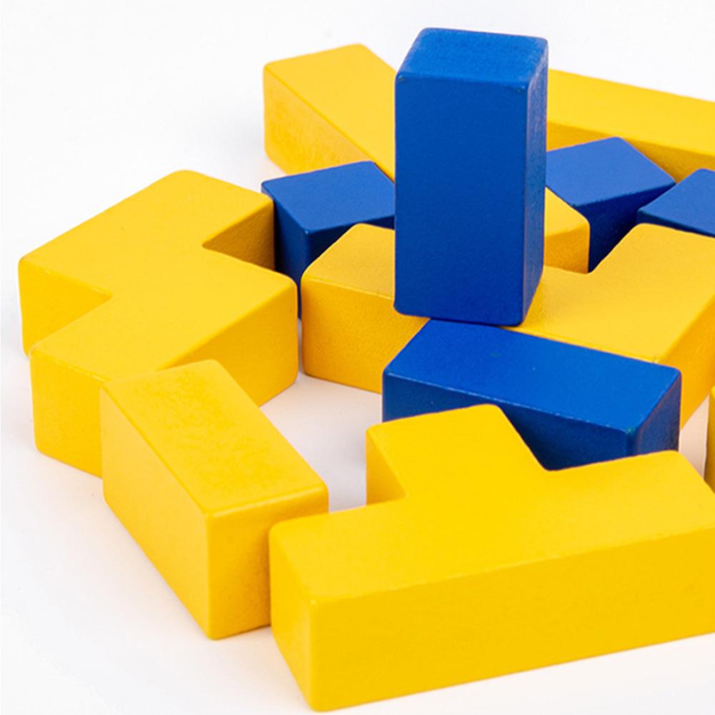 Wooden Block Puzzle With Storage Box Hidden Building Block Puzzle Toy Educational Logical Thinking Training Game Gifts For Kids