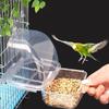 Plastic Parrot Birds Water Hanging Bowl Automatic Water Dispenser Parrot Feeder Box  Bird