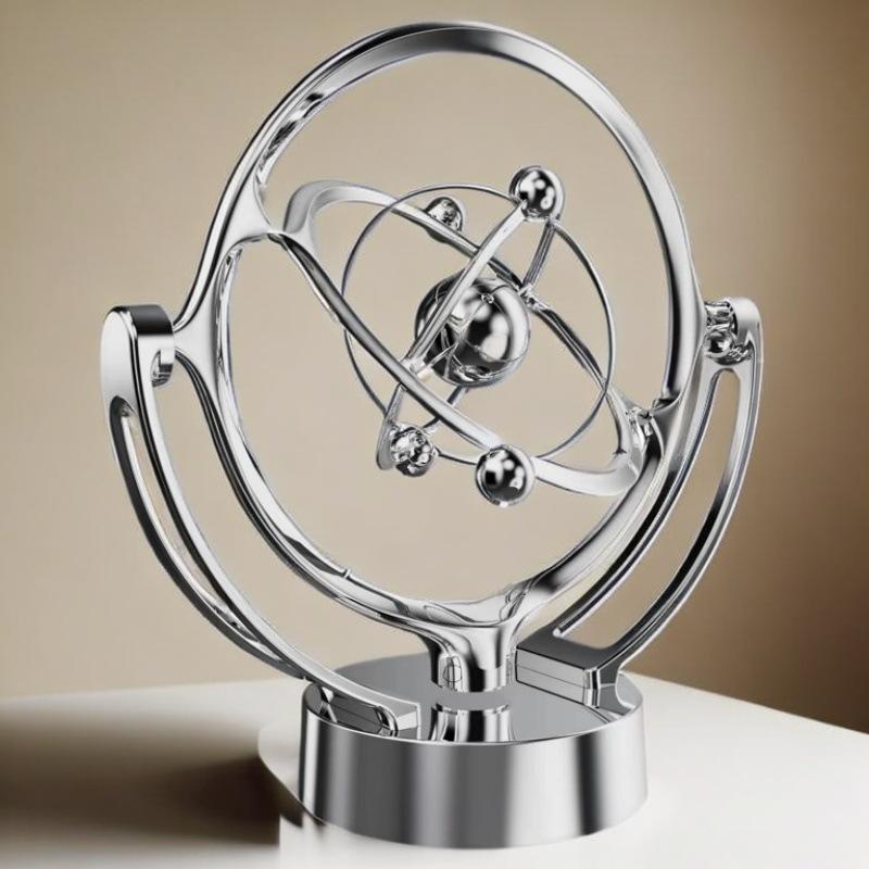 Perpetual Motion Desktop Model: Rotating Magnetic Swing Globe Orbit Ornament