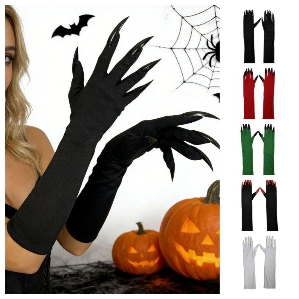 Fancy Props Halloween Cosplay Gloves Long Nails Ghost Claw Mittens Cosplay Performance