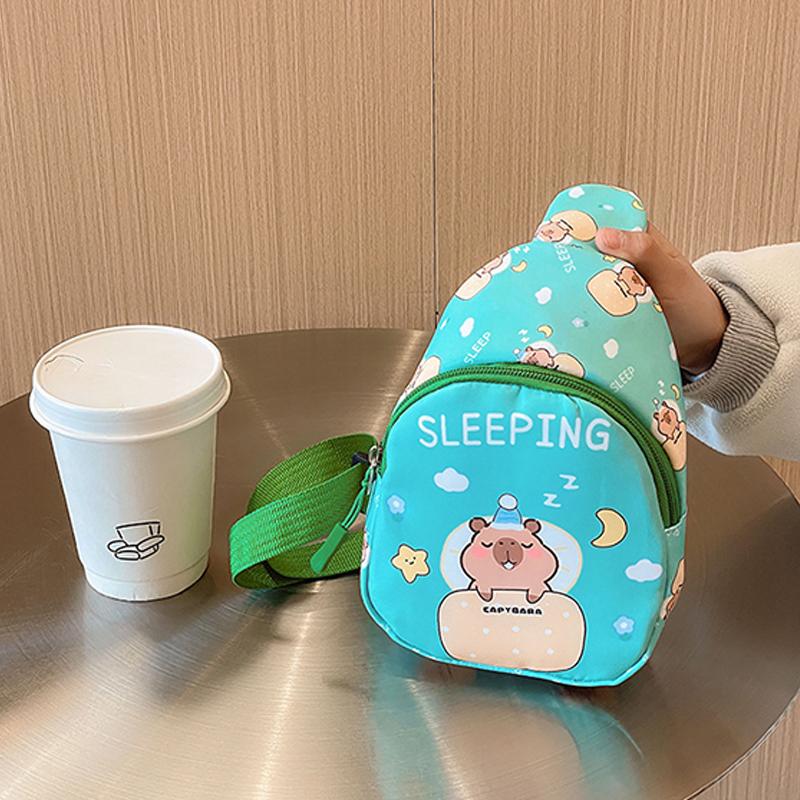 Сумка-мессенджер с изображением капибары, симпатичная кукольная сумка, многофункциональная сумка для хранения, кавайная сумка-мешок с изображением капибары, модная сумка через плечо, подарки