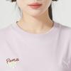 Puma Футболка с коротким рукавом и цветочным принтом для фитнеса и тренировок, женская, фиолетовая, 625811-60