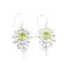 Peridot Gemstone 925 Sterling Silver Handcrafted Jewelry Partywear Earrings 2.2" CE-16-3
