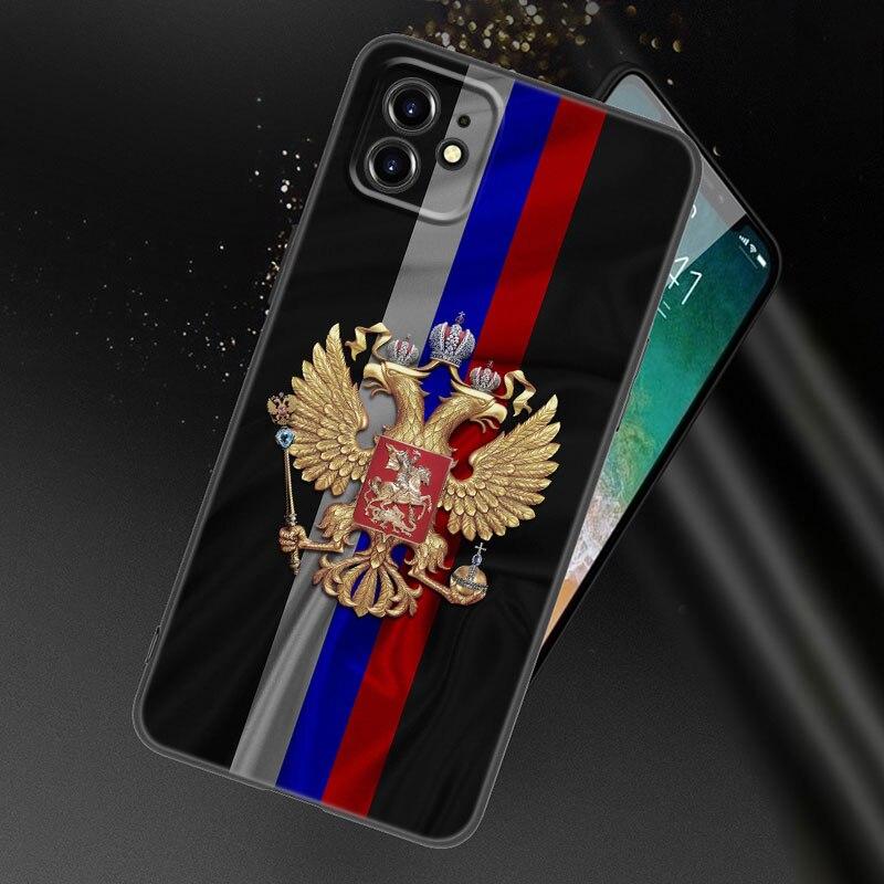 Чехол для телефона с национальным гербом и флагом России для Apple iPhone 13 12 Mini 11 Pro XS Max XR X 8 7 6S 6 Plus SE 2022 2020 5S 5, мягкий чехол