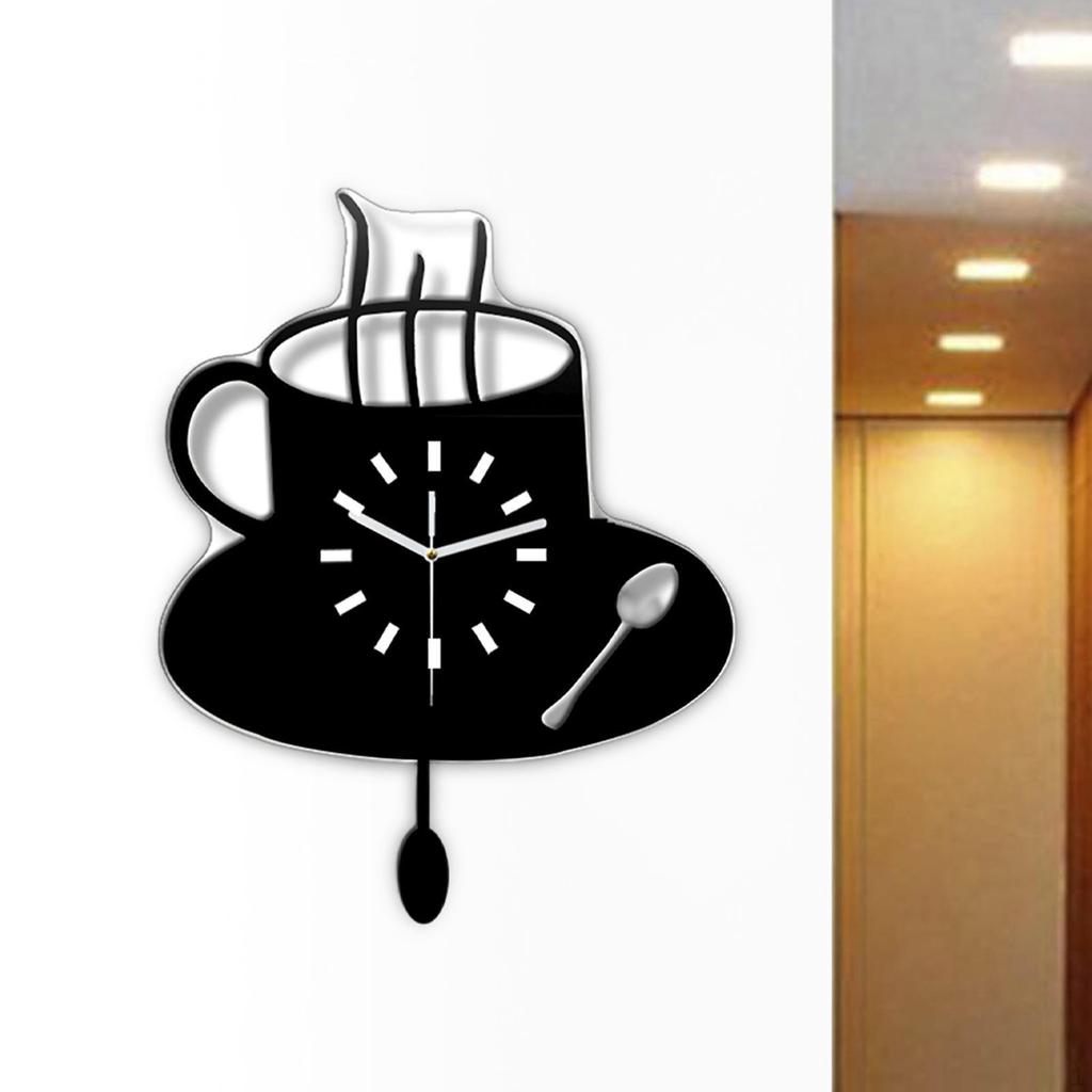 Чашка для капучино Настенные часы Подвесные Современные Акриловые Кухонные Декор Тихие для Кабинета Дома