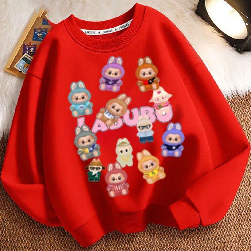 Милые толстовки с круглым вырезом для детей, модные повседневные толстовки с длинным рукавом для мальчиков и девочек на весну и осень