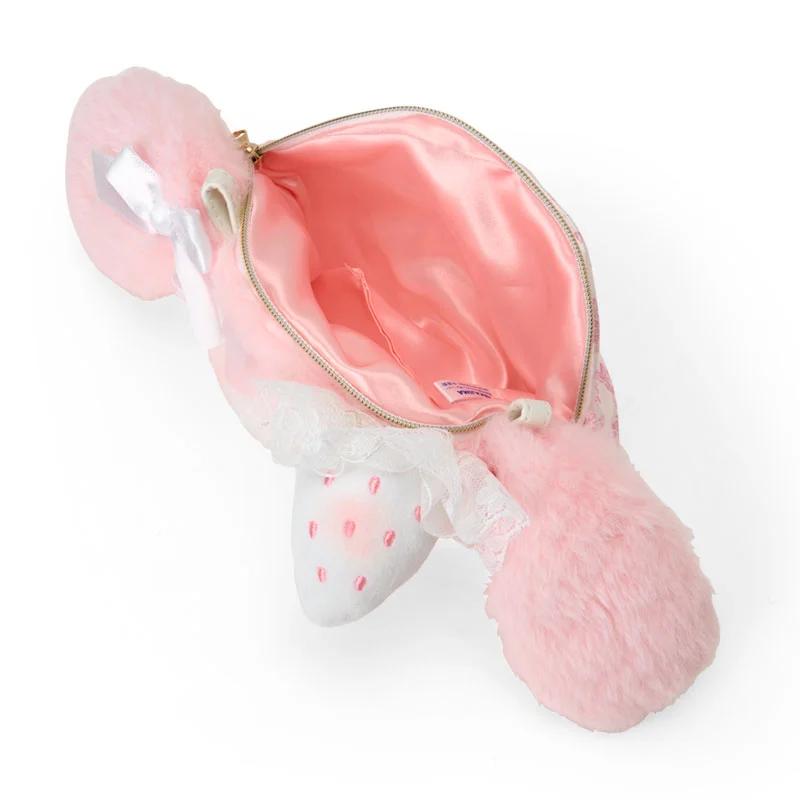 Плюшевая сумка-сакош My Melody от Sanrio (Чай со вкусом белой клубники) Япония НОВЫЙ