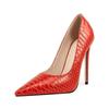 Fashion Fashion Pointed Stone Patterned Women's High-heeled Shoes Spring Autumn European American High Heels Single Shoes Size36-46